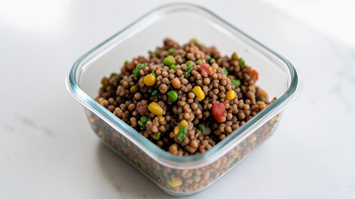 Идеальный meal prep: сытный салат из коричневой чечевицы